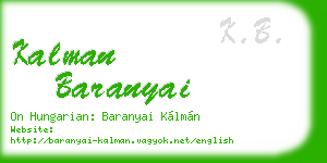 kalman baranyai business card