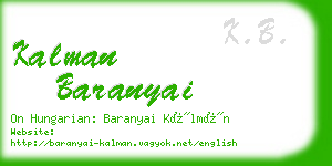 kalman baranyai business card